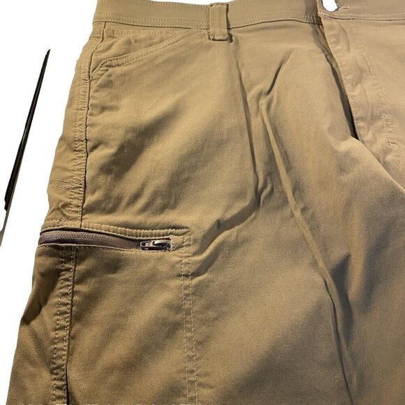 Wrangler Men's Shorts Size 38 Zip Close Pockets Carpenter Tan Stretch - Picture 4 of 5
